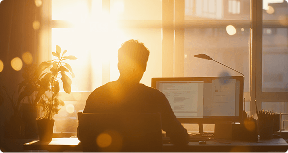 Business professional at desk
